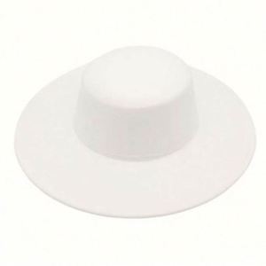 Sombrero de fieltro de lana de copa plana nuevo 2023, sombrero bombín de jazz francés de ala ancha, sombreros Fedora para mujer al por mayor - Product Image 2