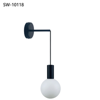 Lámpara de Pared Individual Moderna para Interiores, Estilo Cristal Artístico, Luces LED de Pared con Bola de Cristal Nórdica, Precio de Fábrica