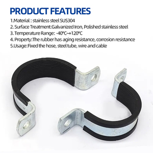 Có thể điều chỉnh chia ống kẹp với cao su Hose Clips cao su nhiên liệu dòng mùa xuân kẹp cáp kẹp với đệm cao su - Product Image 2