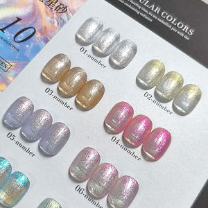 Ensemble de vernis à ongles gel pailleté, usage professionnel en salon de beauté, 15 ml, gel UV, marque privée, vernis à ongles gel AILANUO 2026, vente en gros OEM, 10 couleurs - Product Image 1