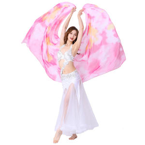 Dpw083 <span class=keywords><strong>Velos</strong></span> <span class=keywords><strong>de</strong></span> medio círculo para danza del vientre para mujer PURE Stage Performance Dance Shawl - Product Image 2