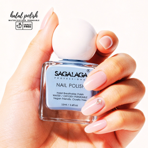 Esmalte de <span class=keywords><strong>Uñas</strong></span> Halal con Logotipo Personalizado SAGALAGA, Transpirable, Permeable al Agua, Apto para Wudu, Vegano, No Tóxico, Desprendible, Venta al Por Mayor - Product Image 6