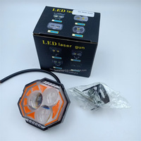 3 feux LED à 3 lentilles, rouges et bleus, pour moto, blancs et jaunes clignotants, en aluminium, feux de travail LED, phare antibrouillard pour vélo