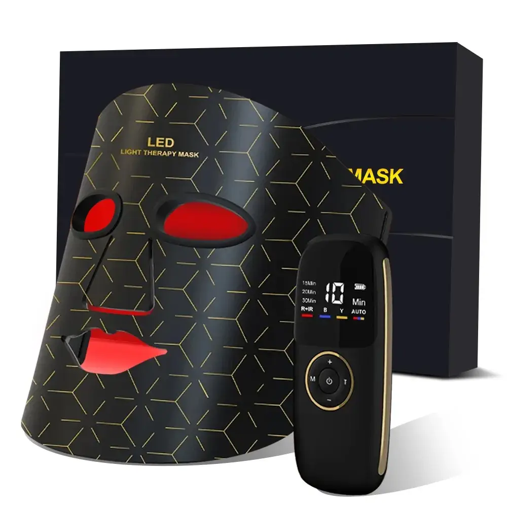 2024 esnek silikon LED yüz maskesi kırmızı işık foton terapi maskesi cilt gençleştirme Anti-Aging LED yüz maskeleri