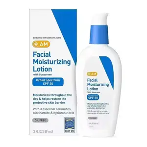 Venta caliente de productos originales89 ml Crema facial de protección solar hidratante AM PM Loción de día y noche con SPF30
