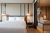 Budget-freundliches Hotel Schlafzimmer möbel Paket Holz Doppelbett rahmen & Badezimmers chränke für Wohnungen & Gast freundschaft