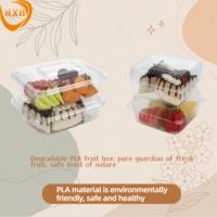 China Groothandel Transparante Wegwerp Pla Voedsel Container Custom Clamshell Plastic Verpakking Voor Dessert