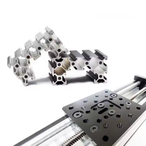 Materiale in lega di fabbrica personalizzato 4040 4080 C fascio di alluminio estrusione profilo 40X80 T slot per telaio strutturale industriale - Product Image 4