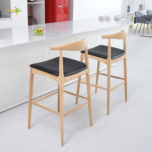 Newest Ash Solid Wood Pu Cushion bar Stool <strong>Chairs</strong>