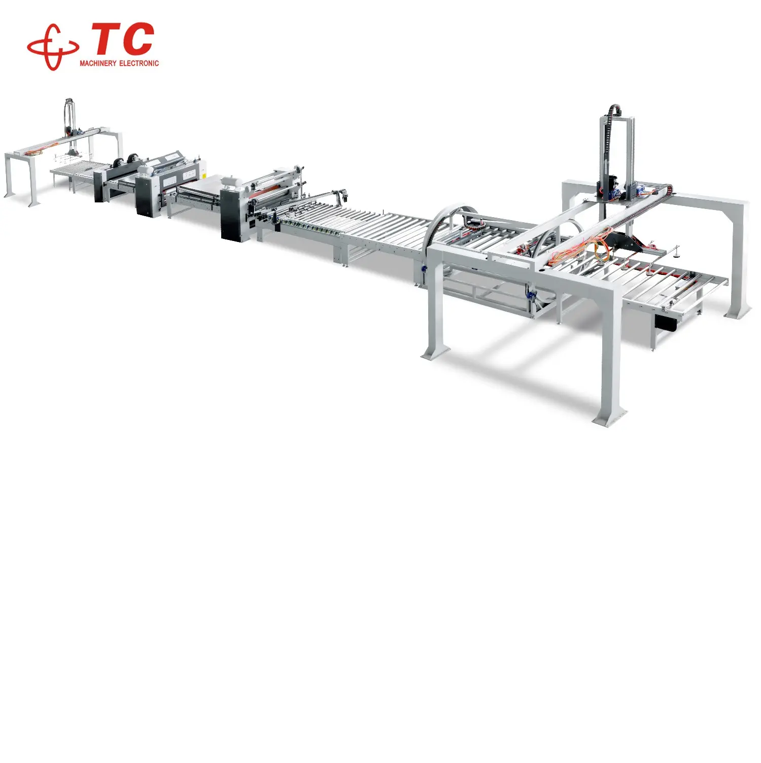 TC многофункциональное деревообрабатывающее оборудование, высокоглянцевый HPL акриловый лист ПВХ PUR, машина для ламинирования горячего расплава клея