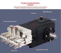 Pompe à piston triplex PTN FKT2260, processus de forgeage, 600 bar, 26,4 kW, 22 lpm, pompe à eau haute pression industrielle, nettoyeur à jet d'eau électrique
