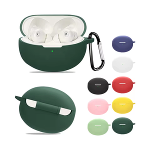 Étui de protection pour écouteurs en silicone durable pour Oppo <span class=keywords><strong>Enco</strong></span> <span class=keywords><strong>air</strong></span> <span class=keywords><strong>2</strong></span> Pro Housse portable anti-poussière avec porte-clés - Product Image 2