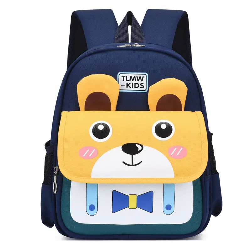 Çocuklar için 2023 yeni tasarım Unisex öğrenci sırt çantası Oxford ayı desen anaokulu okul için su geçirmez naylon astar ile