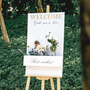 Segno di benvenuto di nozze in PVC sfondo di fidanzamento scatola di fiori disposizione guida segno semplice lettera 3D - Product Image 3