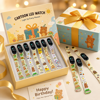 Montre numérique LED Kawaii pour enfants, bracelet en TPU imprimé de dessins animés, écran tactile, montre-bracelet électronique de sport pour garçons et filles, cadeau de Noël