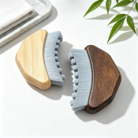Cepillo de Masaje Facial de Madera de Haya con Cerdas, Herramienta de Belleza para el Cuidado de la Piel, Drenaje Linfático, Contorno Facial