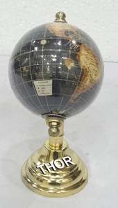 Globe de Table en or, noir et multicolore, éducatif, diamètre stratifié, Base Antique, décoration de maison - Product Image 2