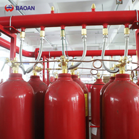 Sistem Pemadam Kebakaran Gas BAOAN QMH FM200 Bersertifikasi CE, Silinder Baja Tahan Karat 80L/90L 15Mpa, Peralatan Portabel yang Dapat Disesuaikan