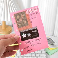 Meilleures ventes Coloré A7 Reliure Manches Feuilles de budgétisation pour Notebook Journal Enregistrement par 6 Trous Papier Inserts avec 50 Feuilles/pcs
