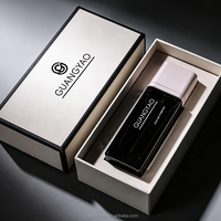 Flacon de parfum carré minimaliste de luxe, flacon en verre mat vide avec logo personnalisé, emballage cosmétique haut de gamme avec boîte