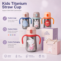Offre Spéciale – Tasse Isotherme en Titane de 350 ml pour Enfants, Anti-chute, Portable, avec Paille, pour Boissons d'Extérieur