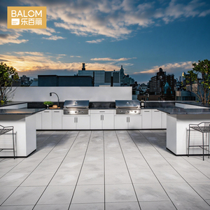 Gabinetes de Exterior de Lujo Personalizados BALOM, Acero Inoxidable 304, Gabinetes de Cocina Modulares Modernos para Exteriores, Resistentes a la Intemperie, con Fregadero y Mesa - Product Image 3