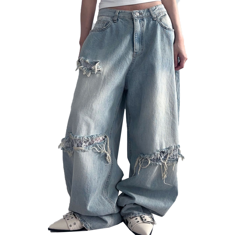 Stylish and Comfortable Women's women damaged jean pants for