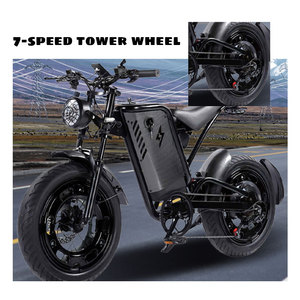Vélos électriques pour adultes à moteur haute vitesse 1000W, scooter à roues larges, moto électrique - Product Image 4