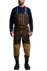 OEM/ODM Vadeadores de Pesca con Mosca para Hombre, de Tela Transpirable, Impermeables de 4 Capas con Soporte de Cadera y Correas Ajustables de 2 Capas - Product Image 2
