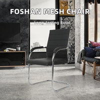 Chaise de bureau moderne et respirante en maille, avec pieds en métal, idéale pour les conférences, économique, du fabricant de Foshan