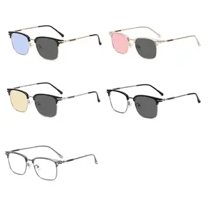 TR90メタルアイウェアフレーム光学メンズ眼鏡フレームUV400光化学アンチブルーライトメガネ