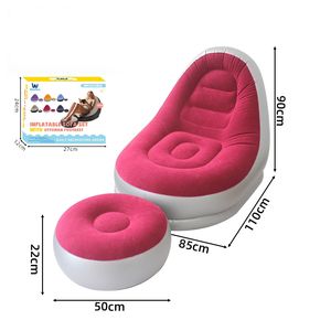 เก้าอี้ชายหาดพับได้แบบพกพา กันน้ำ ผลิตจาก PVC รักษ์โลก ดีไซน์ทันสมัย เก้าอี้เอนนอน เก้าอี้โซฟาพักผ่อน เก้าอี้ลมเดี่ยว - Product Image 2