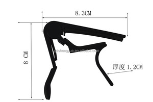 专业民谣吉他和古典吉他用铝制变调夹 - Product Image 5