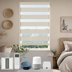 Persianas Enrollables Motorizadas Zebra de Allbright, Decoración Inteligente de Lujo para el Hogar, para Ventanas - Product Image 1