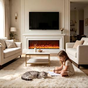 Cheminée électrique à LED de style européen et américain pour la décoration intérieure et extérieure domestique - Product Image 1