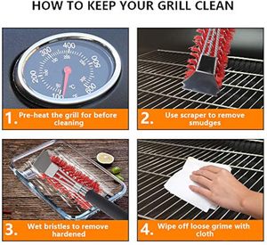 Cepillo y Raspador de Nylon Seguro de 18 Pulgadas 3 en 1 para Parrilla, Herramienta de Limpieza de Carbón para Barbacoa sin Cerdas para Superficies de Parrilla, Duradero para Exteriores - Product Image 6