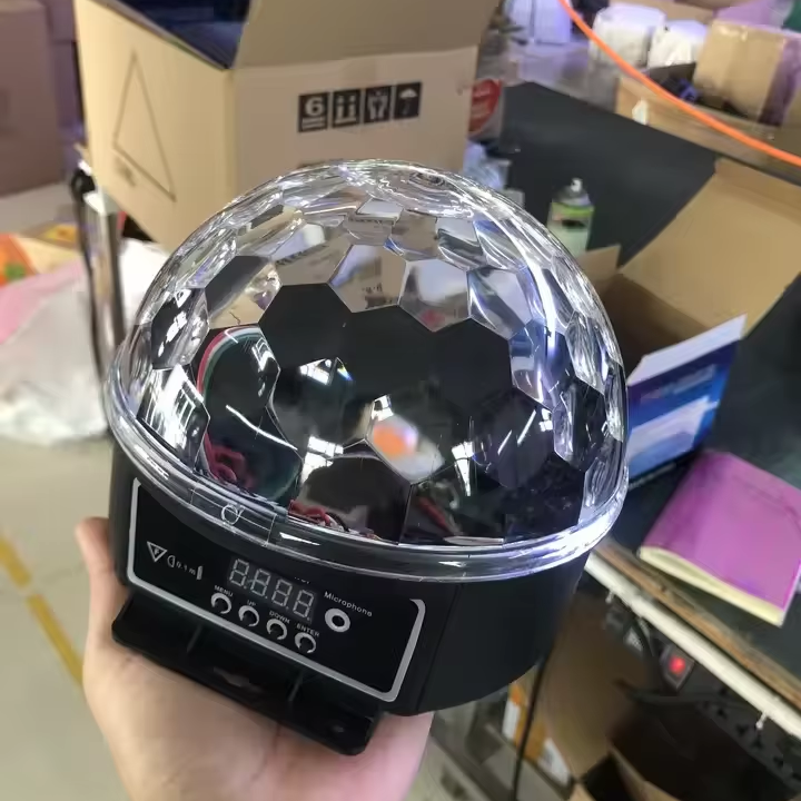 6 Colors Multi Changeable Strobe Sound Activated Led Magic Ball Party Dj Light