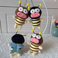 2026 Explosions Mignonne Poupée Porte-clés en Peluche Abeille à Grande Bouche et Bouche de Saucisse