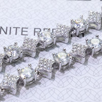 NUOYA Bracelet Chaîne Tennis en Argent Sterling 925 Forme Étoile 6 mm pour Femme, Bracelet Moissanite VVS Brillant, Bijoux Fins