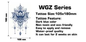 Tatuajes de <span class=keywords><strong>Flores</strong></span> para <span class=keywords><strong>Mujer</strong></span>, Resistentes al Agua, Realistas, de Rosas, Pegatinas de Tatuajes de Papel Indio, Arte Corporal para Brazos, Cuello y Manos - Product Image 2