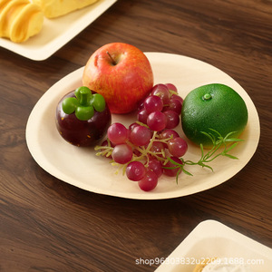 Plateau alimentaire jetable en bois, carré, 27 cm, pour pique-nique et usage extérieur - Product Image 3