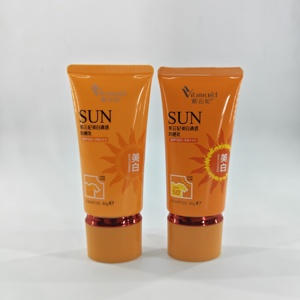 Custom Wholesale Plastic Oval Empty Squeeze PE Flat Tube 80ML <b>Sunscreen</b> Cream Face Cream Skincare Sunblock 5 Layers Tube - Product Image 1