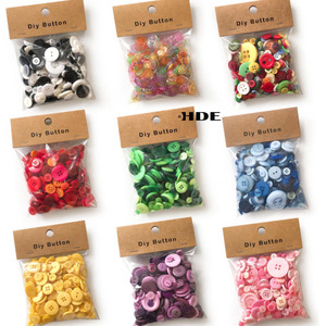 Boutons en résine de couleurs mélangées, tailles assorties, pour bricolage, artisanat, vêtements, décoratifs, pour cadeaux faits main, housses de coussin, embellissements - Product Image 6