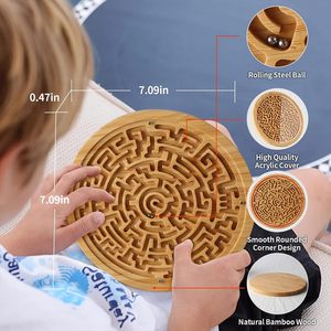 <span class=keywords><strong>Jeu</strong></span> de <span class=keywords><strong>labyrinthe</strong></span> en bois rond <span class=keywords><strong>Labyrinthe</strong></span> en marbre pour l'éducation et le plaisir Casse-tête Puzzle <span class=keywords><strong>Jeu</strong></span> de logique - Product Image 3