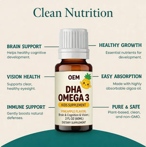 Gouttes d'oméga 3 <span class=keywords><strong>DHA</strong></span> pour enfants, oméga 3 liquide végétalien pour nourrissons et tout-petits, complément <span class=keywords><strong>DHA</strong></span> pour la santé du cerveau, des yeux et du système immunitaire du bébé - Product Image 4