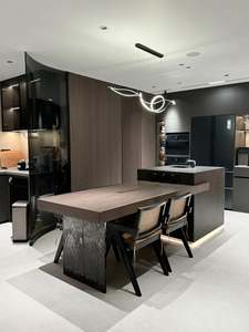 Durable & Stylish Modern Kitchen <b>Cabinet</b> Set <b>Stainless</b> <b>Steel</b> and Ceramic Panel Solid Wood Storage System - Product Image 4