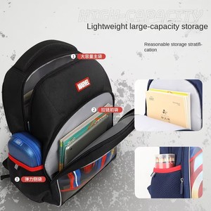 Cool Marvel Spider-Man <span class=keywords><strong>Mochila</strong></span> de primer grado para niños Escuela primaria Descompresión Ridge Estilo de moda Cremallera impermeable - Product Image 5