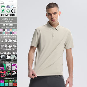 เสื้อเชิ้ตผู้ชายแขนสั้นผ้าโดบี้คุณภาพสูง 100% โพลีเอสเตอร์ สกรีนโลโก้ได้ ระบายอากาศดี แห้งเร็ว สวมใส่สบาย สีพื้น - Product Image 1