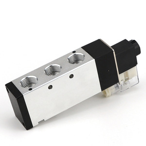 วาล์วแม่เหล็กไฟฟ้า 4V410-15 ดีซี 24V 2 ทาง 5 พอร์ต วาล์วควบคุมแบบไพล็อตสำหรับแก๊ส ขนาดพอร์ต 1/2 นิ้ว - Product Image 1