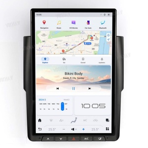 Autoradio pour Dodge RAM 2013-2018, enregistreur de bande 14,4 pouces, lecteur multimédia GPS, navigation, 128 Go, Android Auto, Carplay vertical - Product Image 1